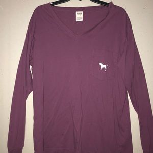 Long sleeve VS pink top